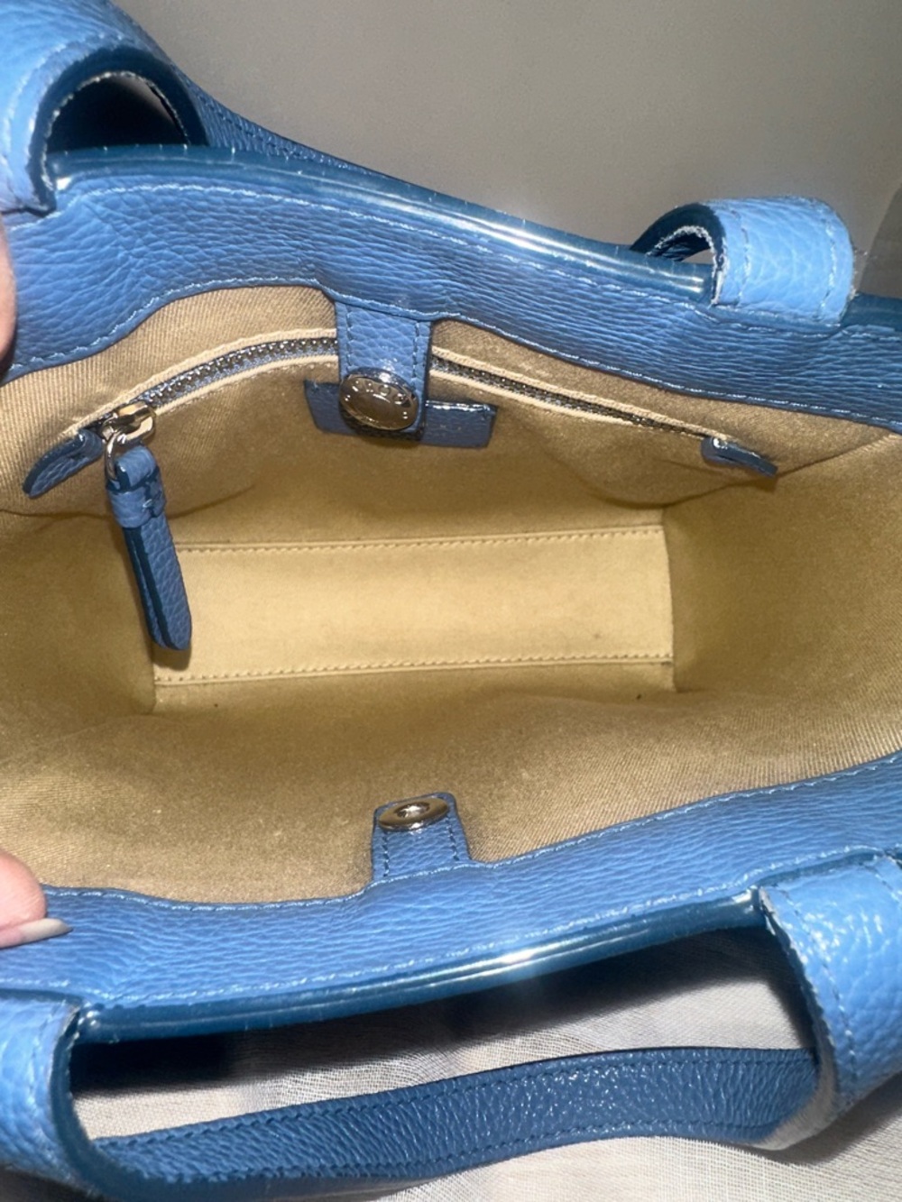Authentic Jimmy Choo Mini Pagasi Blue Star-Embellished Leather 2-Way Crossbody - Picture 9 of 16